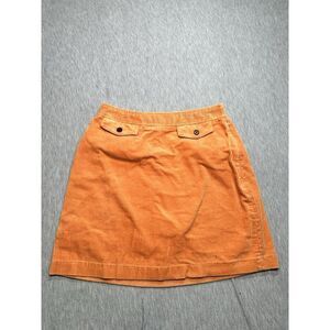 Fairway & Greene Women's‎ Orange Corduroy Skirt Size 4